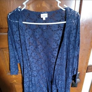 Blue lace cover up. Shirley by Lularoe